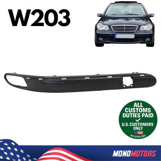 Front Right Bumper Trim Strip Mercedes W203 with PDC Sensor Hole N2038852221P1