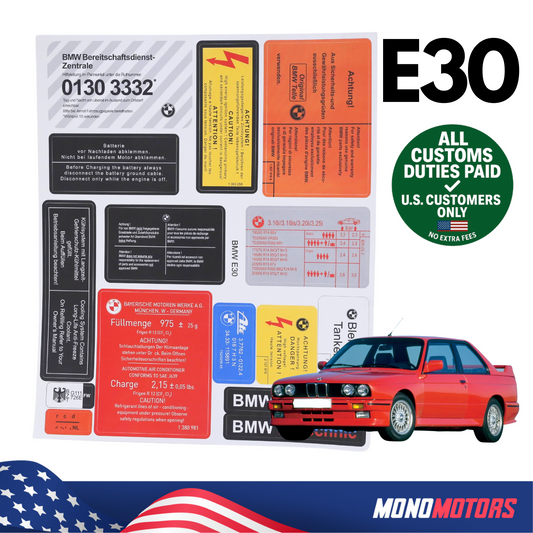 Stickers Decals Set Best Quality for BMW E30
