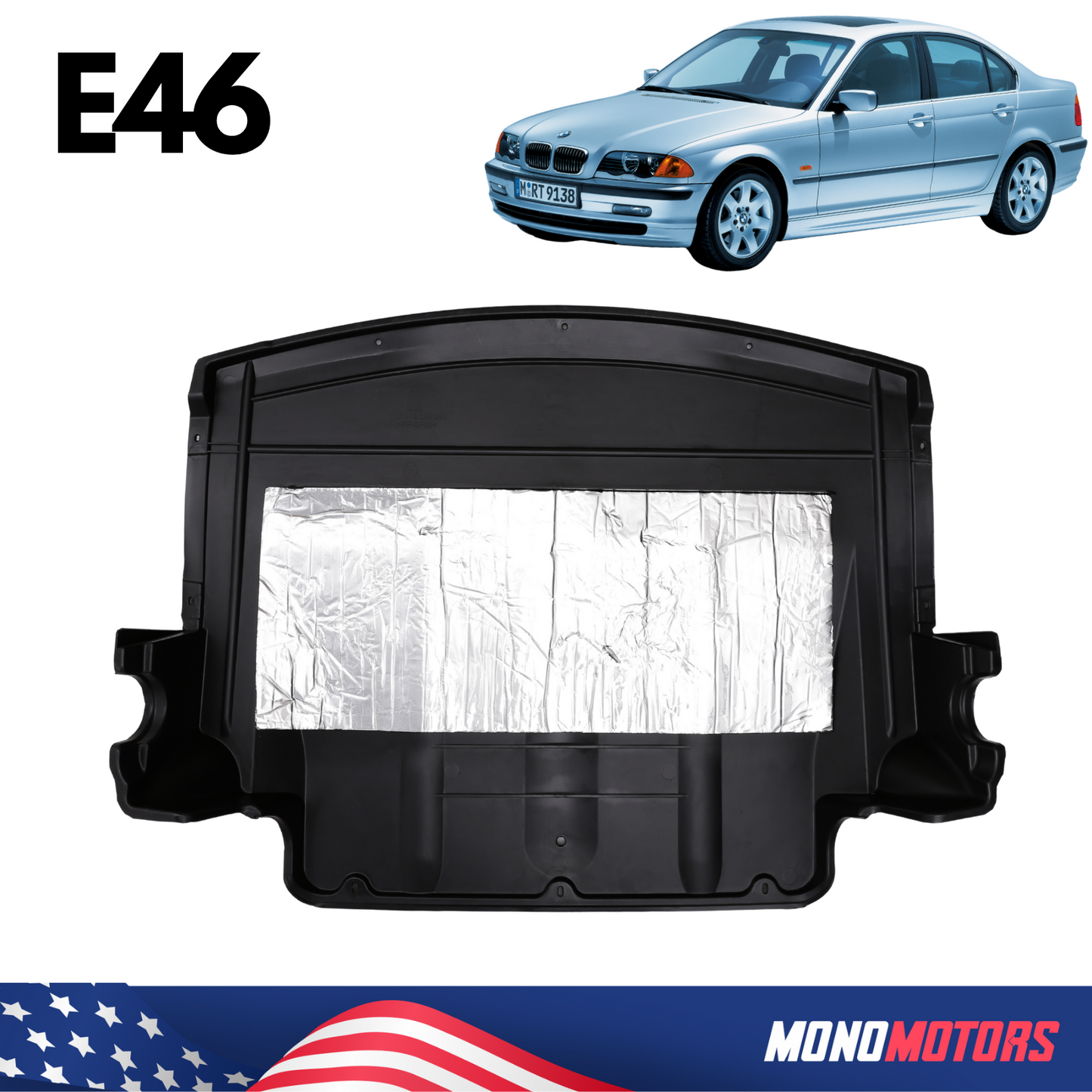 Engine Compartment Screening Insulated Automatic BMW E46 2002-2006 51718268344
