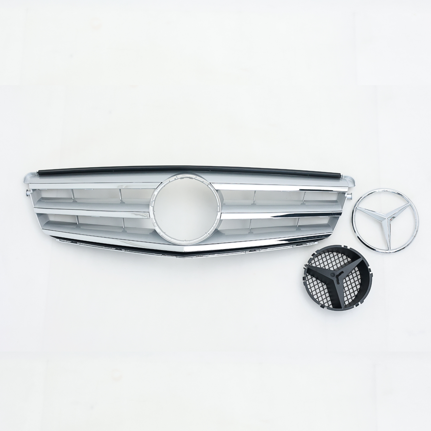Sport Front Grille for Mercedes W204 C-CLASS 2007-2014 Chrome