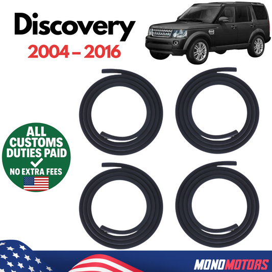 Velvet Door Seal Set for Land Rover Discovery 3 4 2004-2016 4pcs Rubber