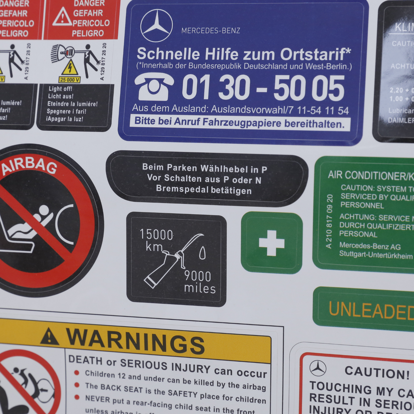 Stickers Decals Set Best Quality for Mercedes W210 E Class All Models