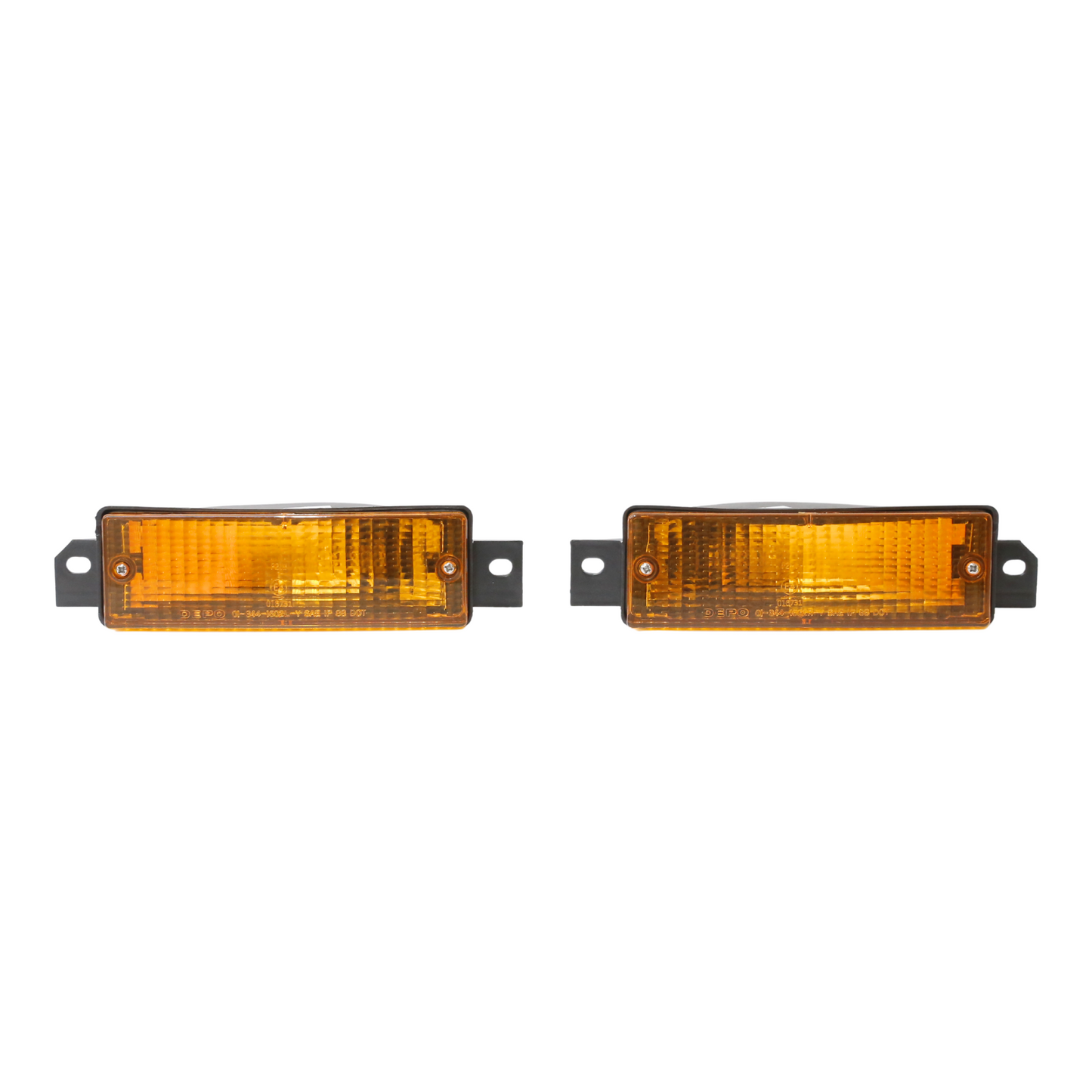 Front Bumper Indicator Turn Lights Amber Right & Left Set for BMW E30 1988–1991
