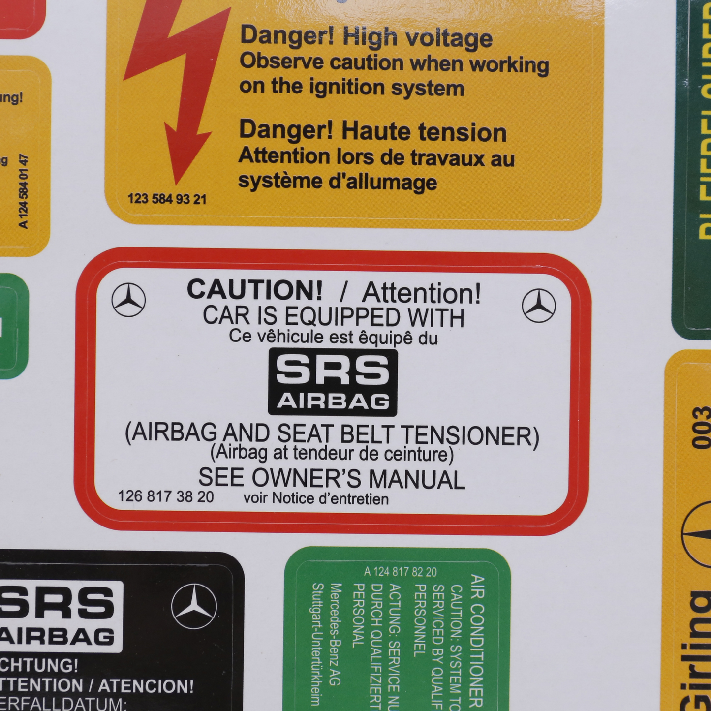 Stickers Decals Set Best Quality for Mercedes W124
