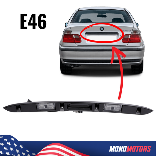 Trunk Lid Grip with Key Button for BMW 3 Series E46 Door Handle for Trunk Wagon