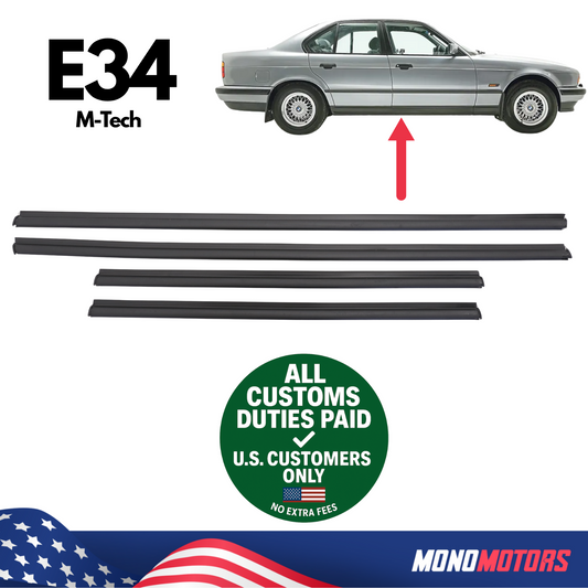 Lower Door Weatherstrip Thick for BMW E34 1988-1995 OEM 51211944418