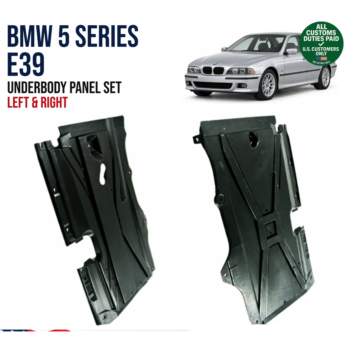 Underbody Panel Left Right for BMW 5 Series E39 OEM 51718176757 51718158060