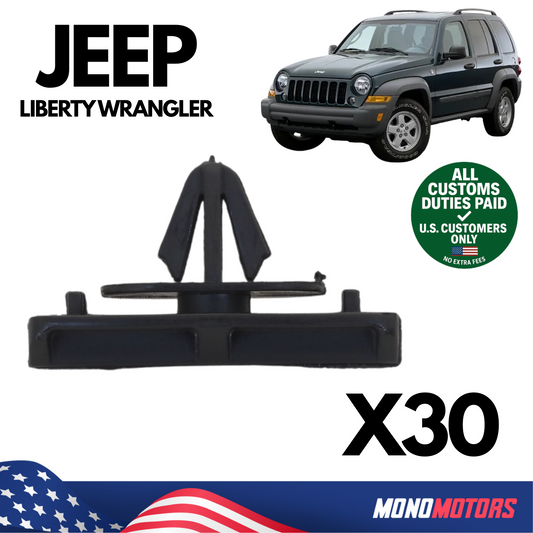 Fender Flare Moulding Clips X30 for Jeep Liberty Wrangler 55156447AB
