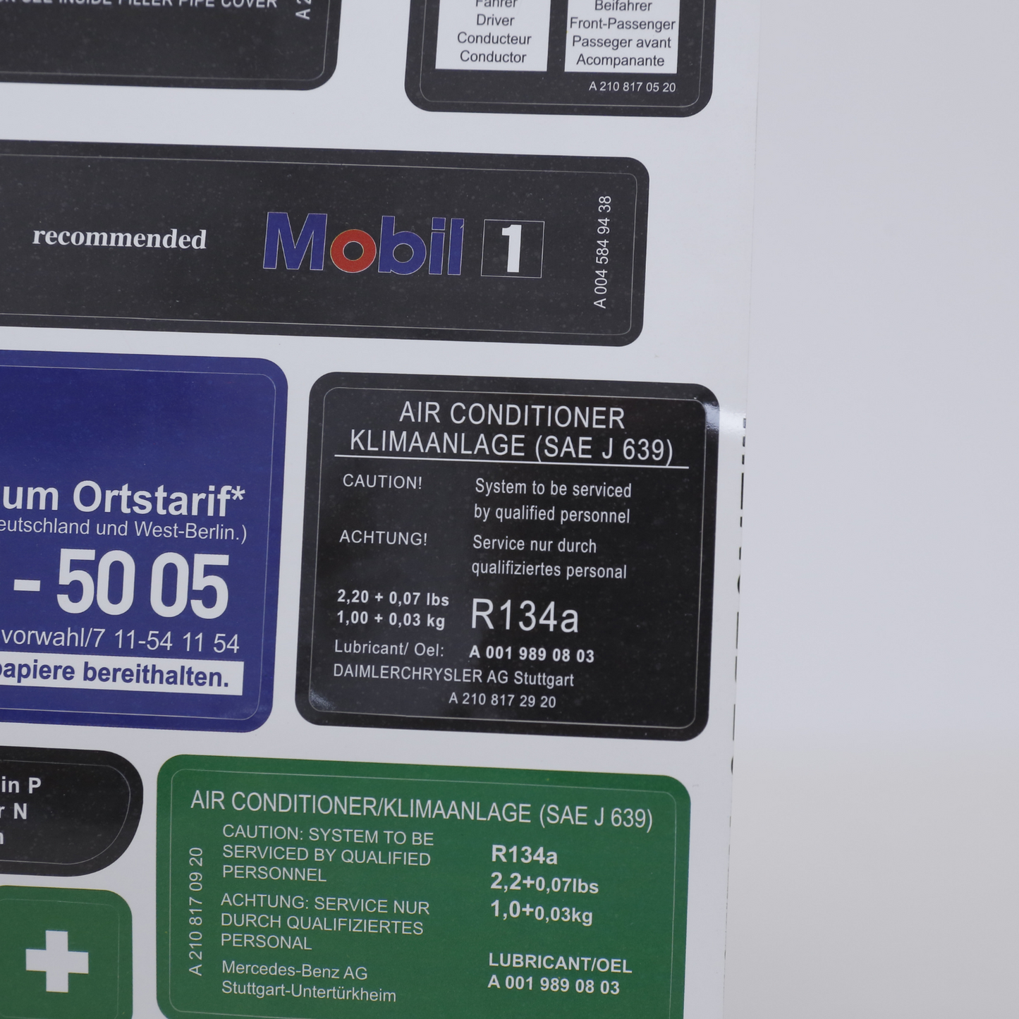 Stickers Decals Set Best Quality for Mercedes W210 E Class All Models