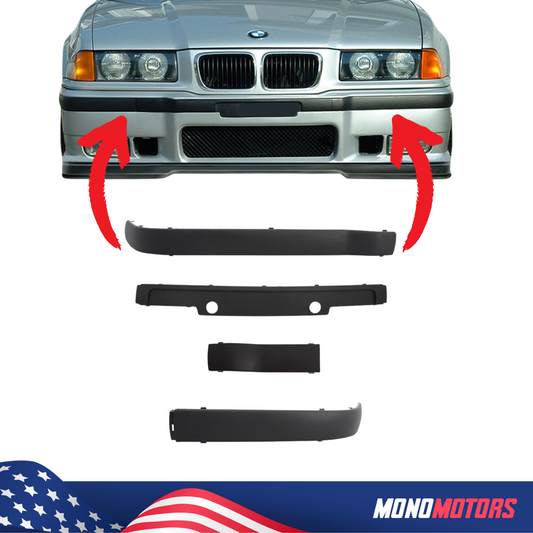 BMW E36 3 Series Front M3 Bumper Trim Full Set Moulding Strip