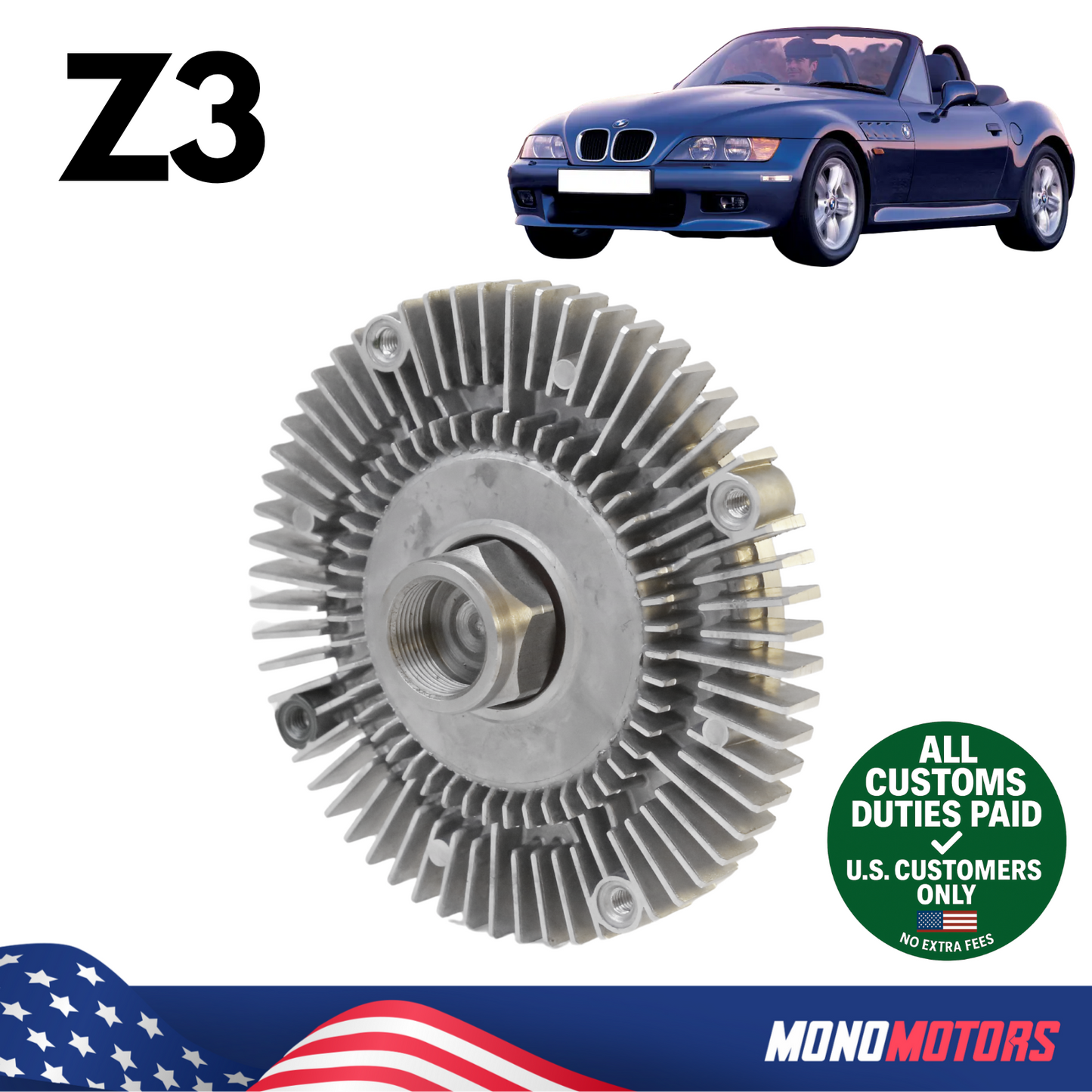 Engine Cooling Fan Clutch 4 Hole for BMW Z3 OEM 11521740962