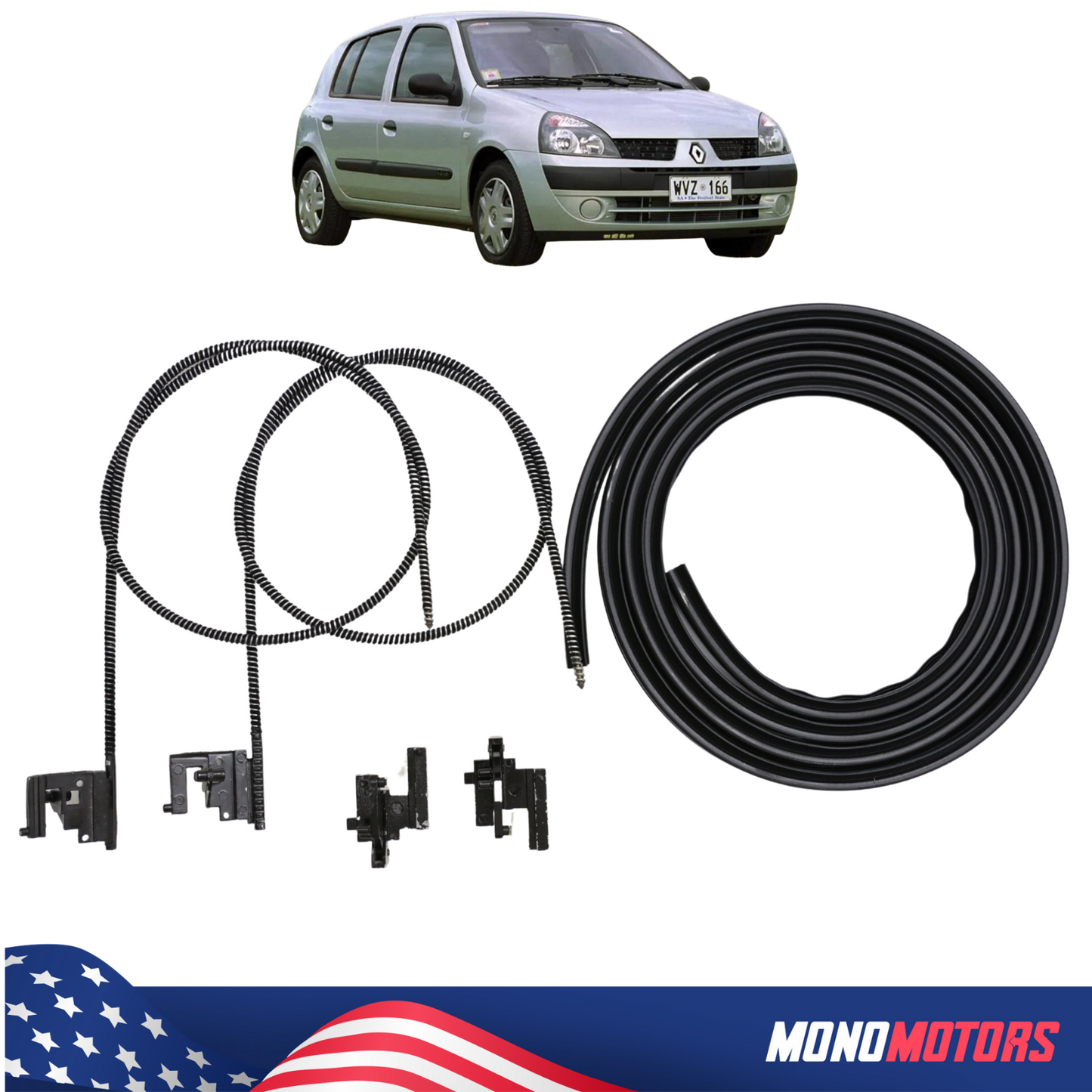 Sunroof Repair Kit for Clio 2 1998-2012 Cable Seal Repair Kit for Renault Clio 2