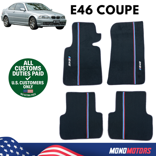 Carpet Floor Mat Set for BMW E46 Coupe M Sport Style 1999-2006 4pcs