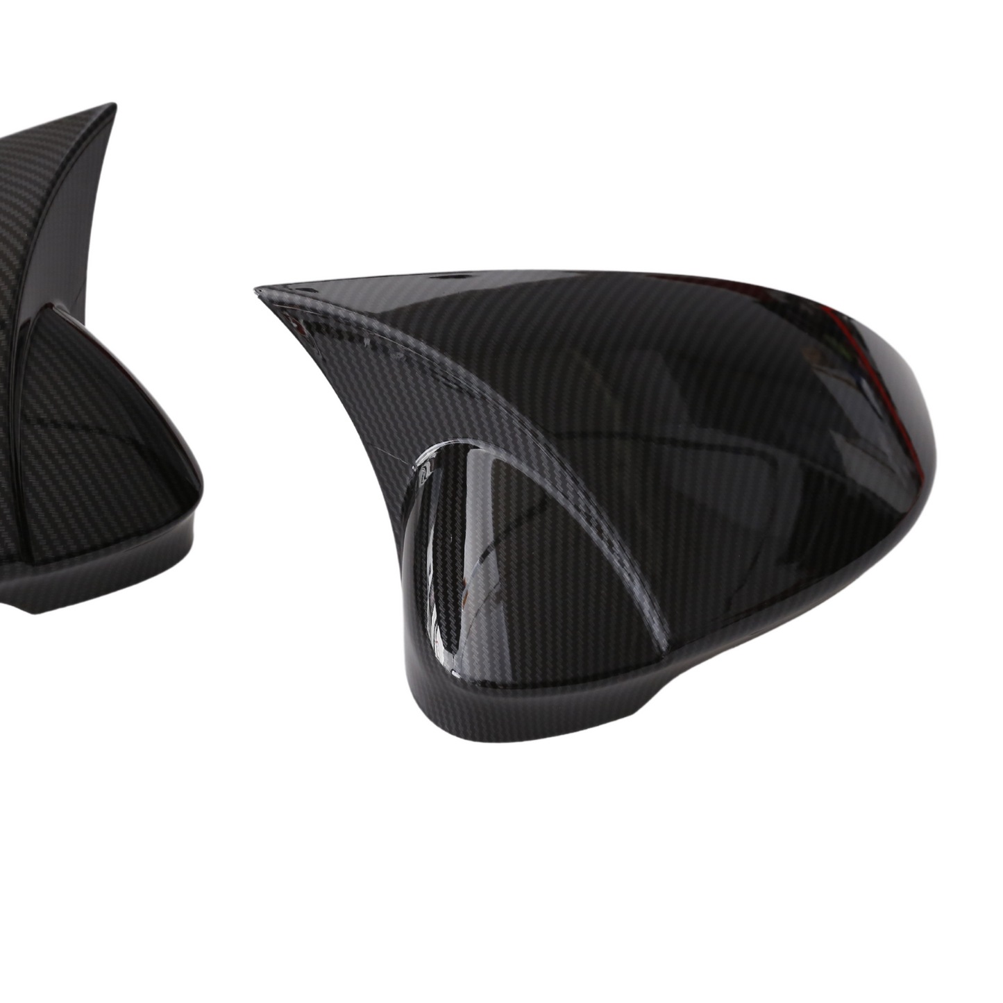 2x Carbon Black Side Mirror Covers Cap for VW Golf 8 Mk8 2020-24 R-line GTI