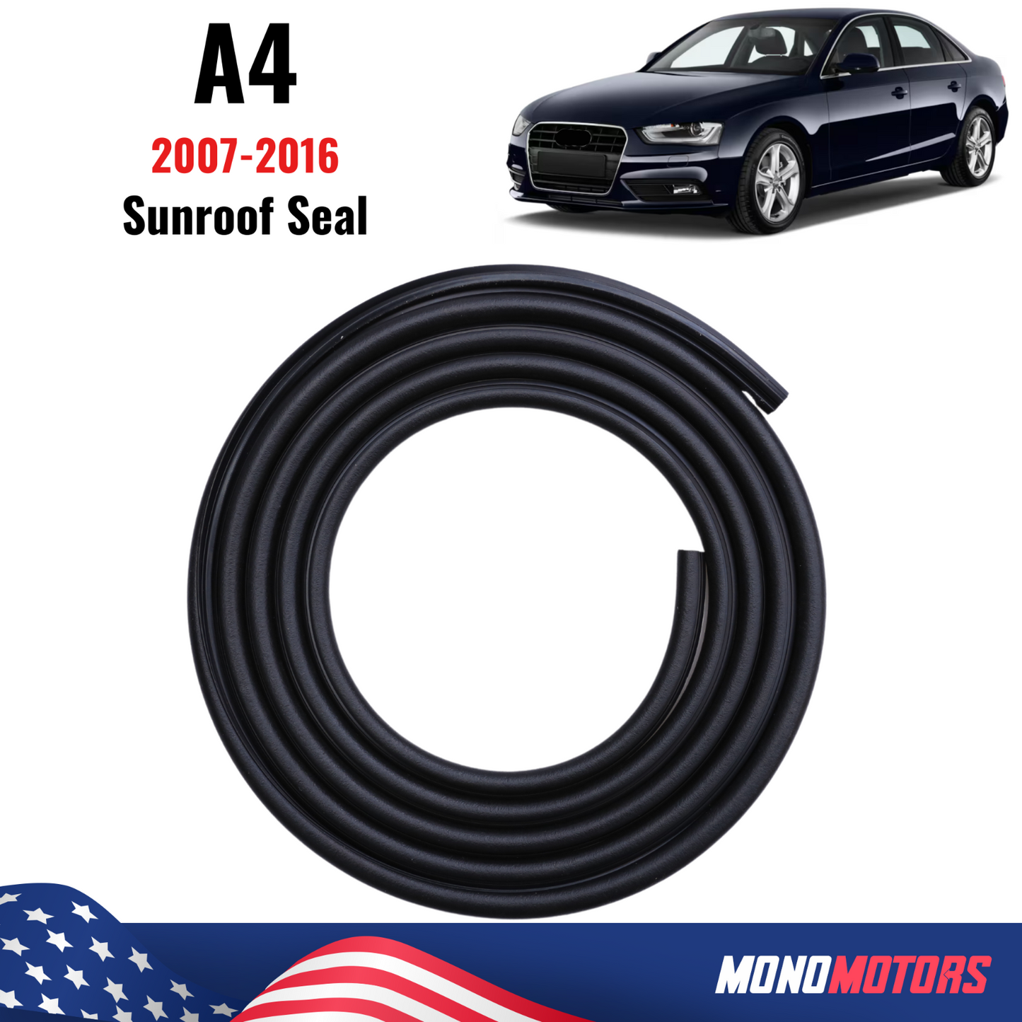 Sunroof Seal for Audi A4 8k B8 2007-16 / A4 8w 2015-... Sunroof Gasket Rubber