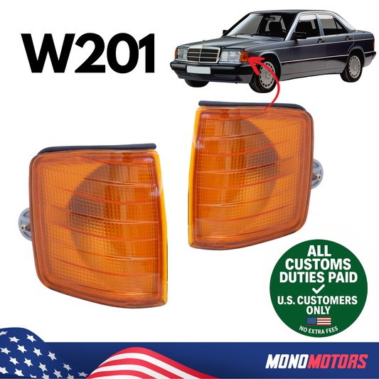 Turn Signal Assembly Yellow Left Right for W201 1982–1993 2018260143 2018260043