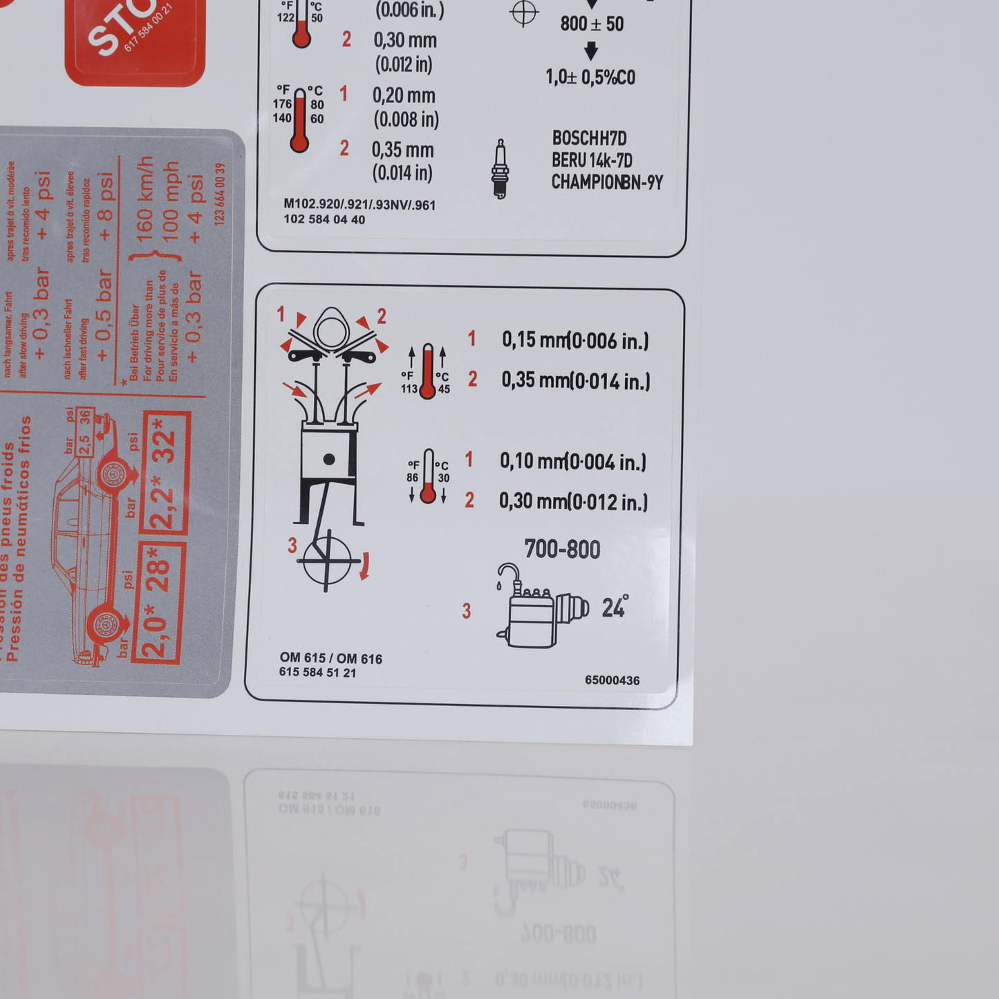 Stickers Decals Set Best Quality for Mercedes W123