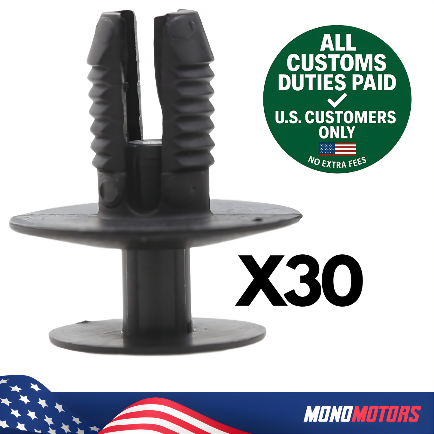 Trunk Trim Retainer Push Clip Rivet X30 for Mitsubishi Mercedes BMW VW Volvo