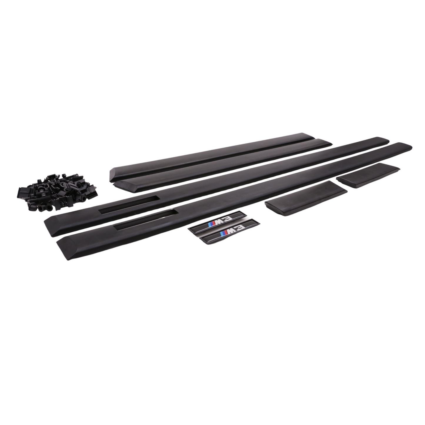 Body Side Moulding Trims for BMW E36 Touring 1995-1999 M Style Set 6pcs Clips