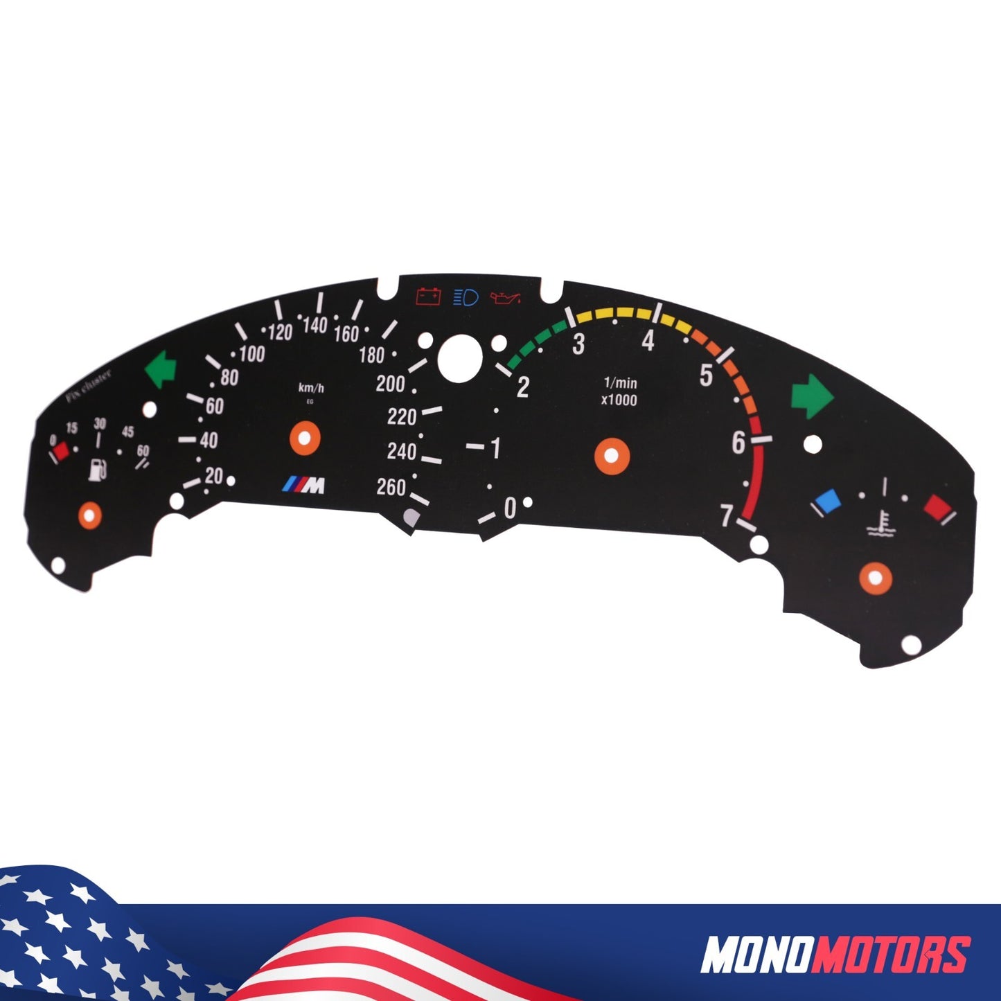 BMW E36 Display Speedometer Dial M Logo Cluster Gauges