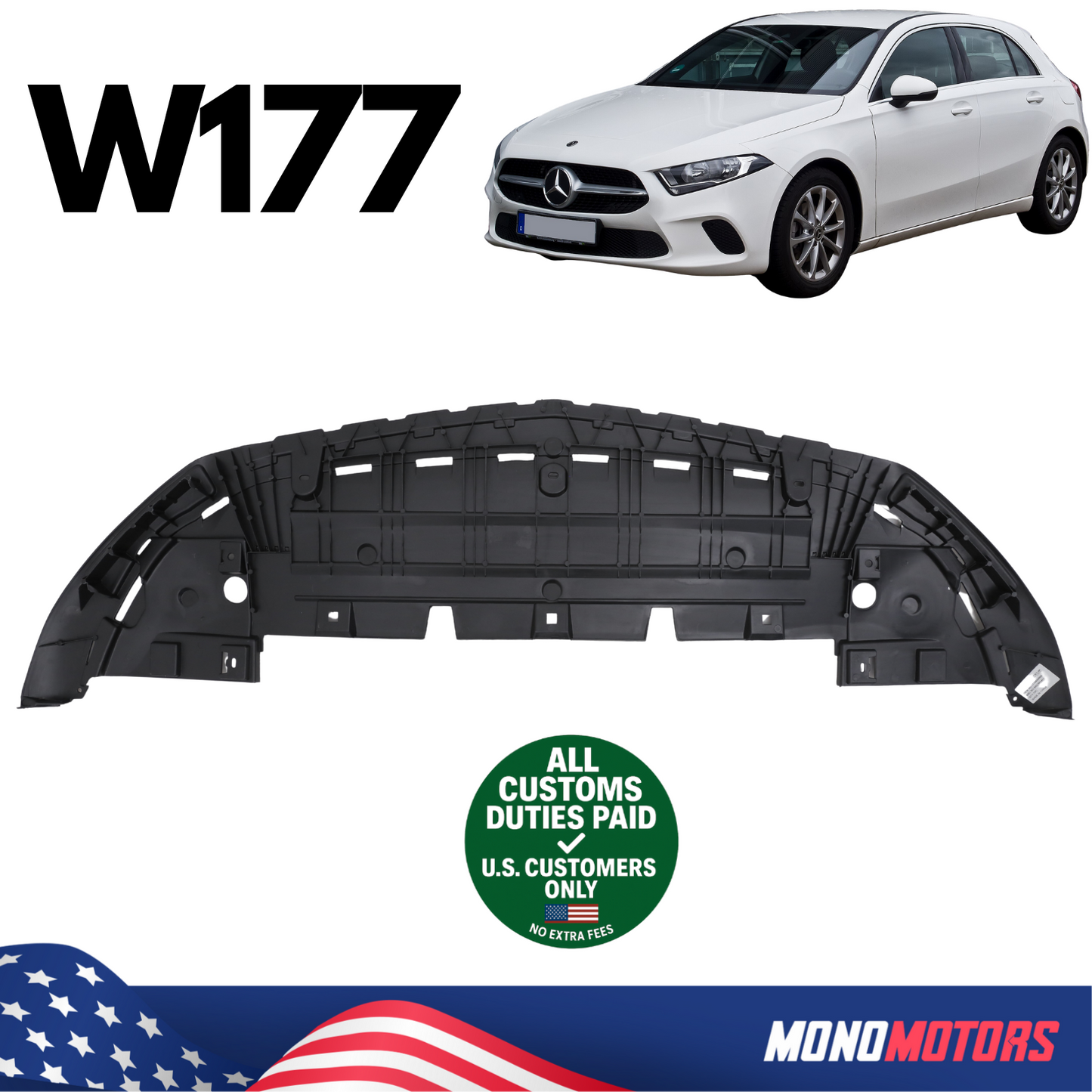Engine Undertray Splash Shield for Mercedes W177 A160 A180 A200 A220 2017