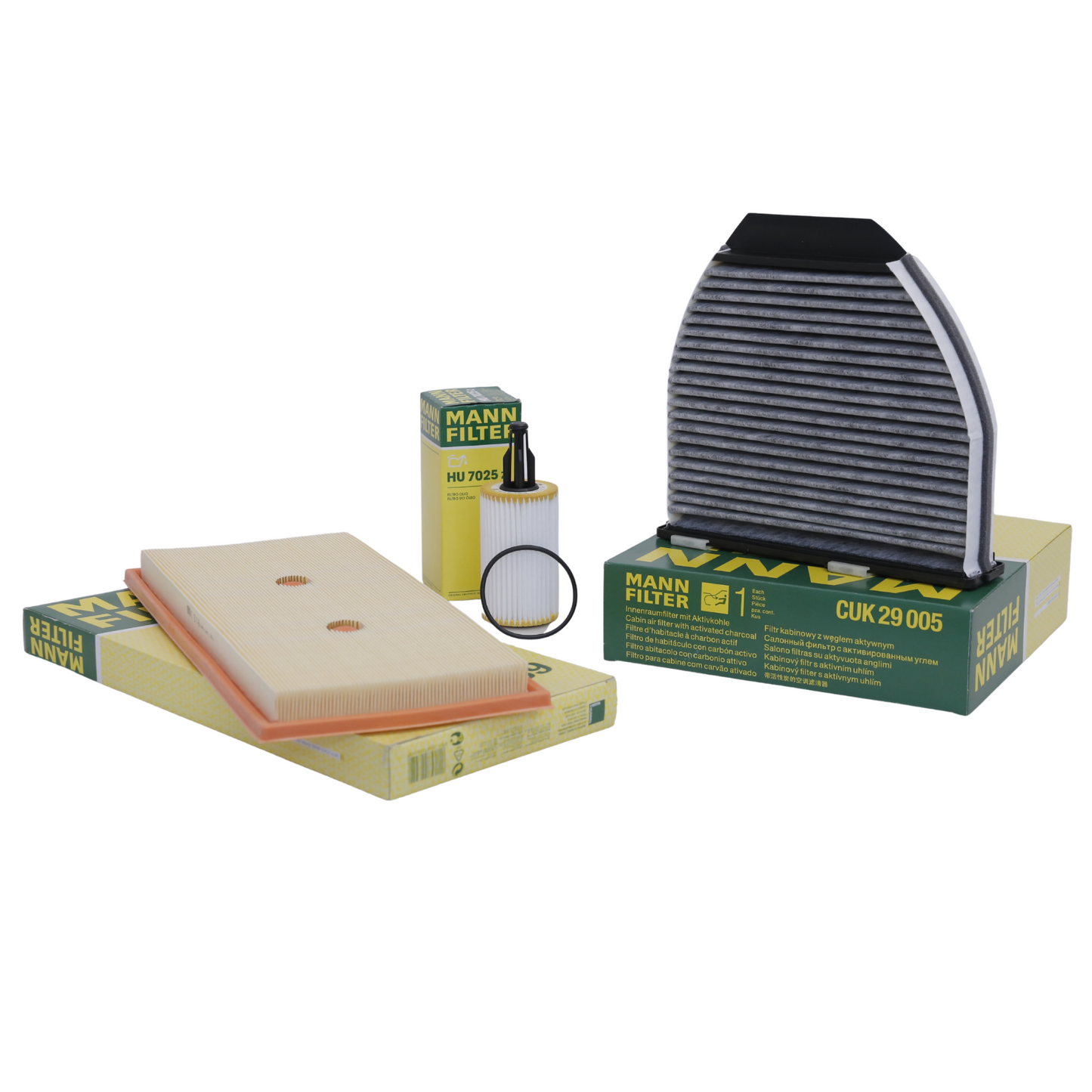 Mann Oil Air Carbon Cabin Filter Kit for Mercedes W204 C207 W212 C300 E350 E400